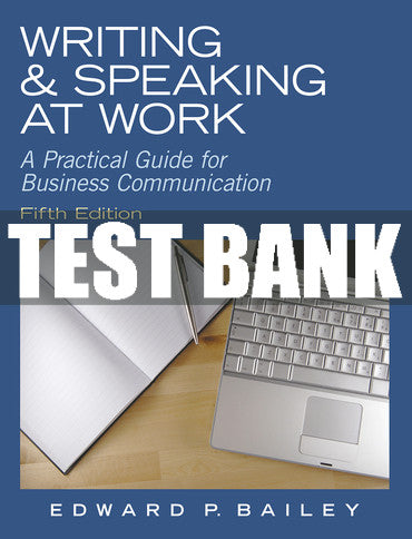 Test Bank Writing & Speaking at Work 5th Edition
